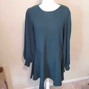 NWT Express Emerald Green Fit n Flare Sweater Dress  XL